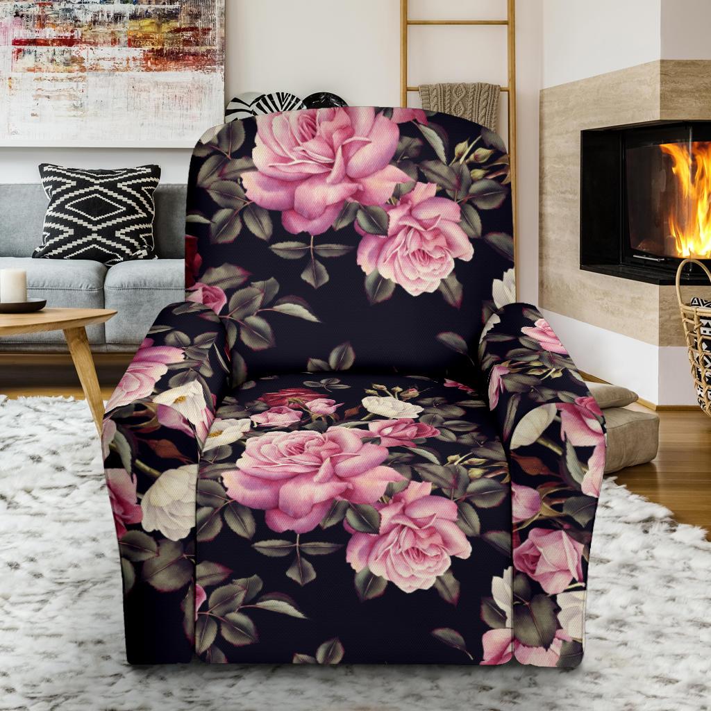 Rose Pattern Recliner Slipcover-JORJUNE.COM
