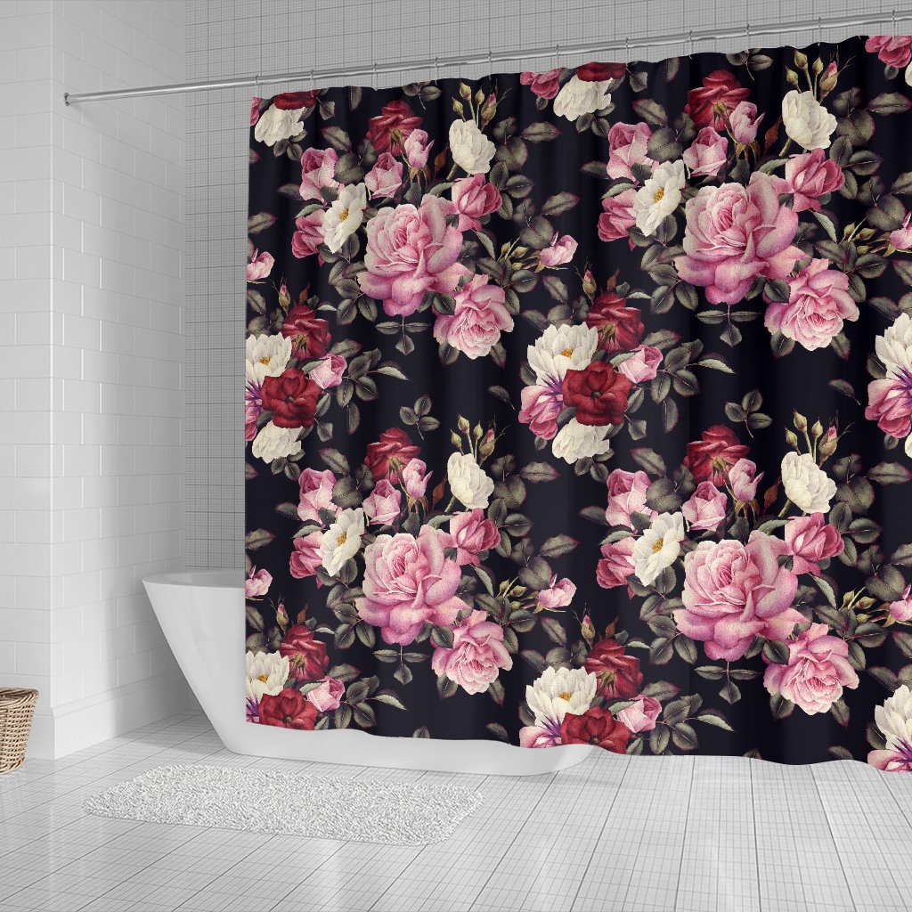Rose Pattern Shower Curtain