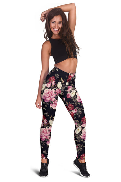 Rose Pattern Women Leggings