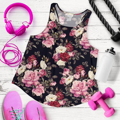 Rose Pattern Women Racerback Tank Top