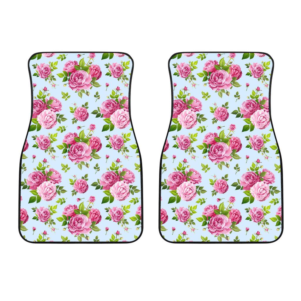 Rose Pink Pattern Print Design RO08 Car Floor Mats-JORJUNE.COM