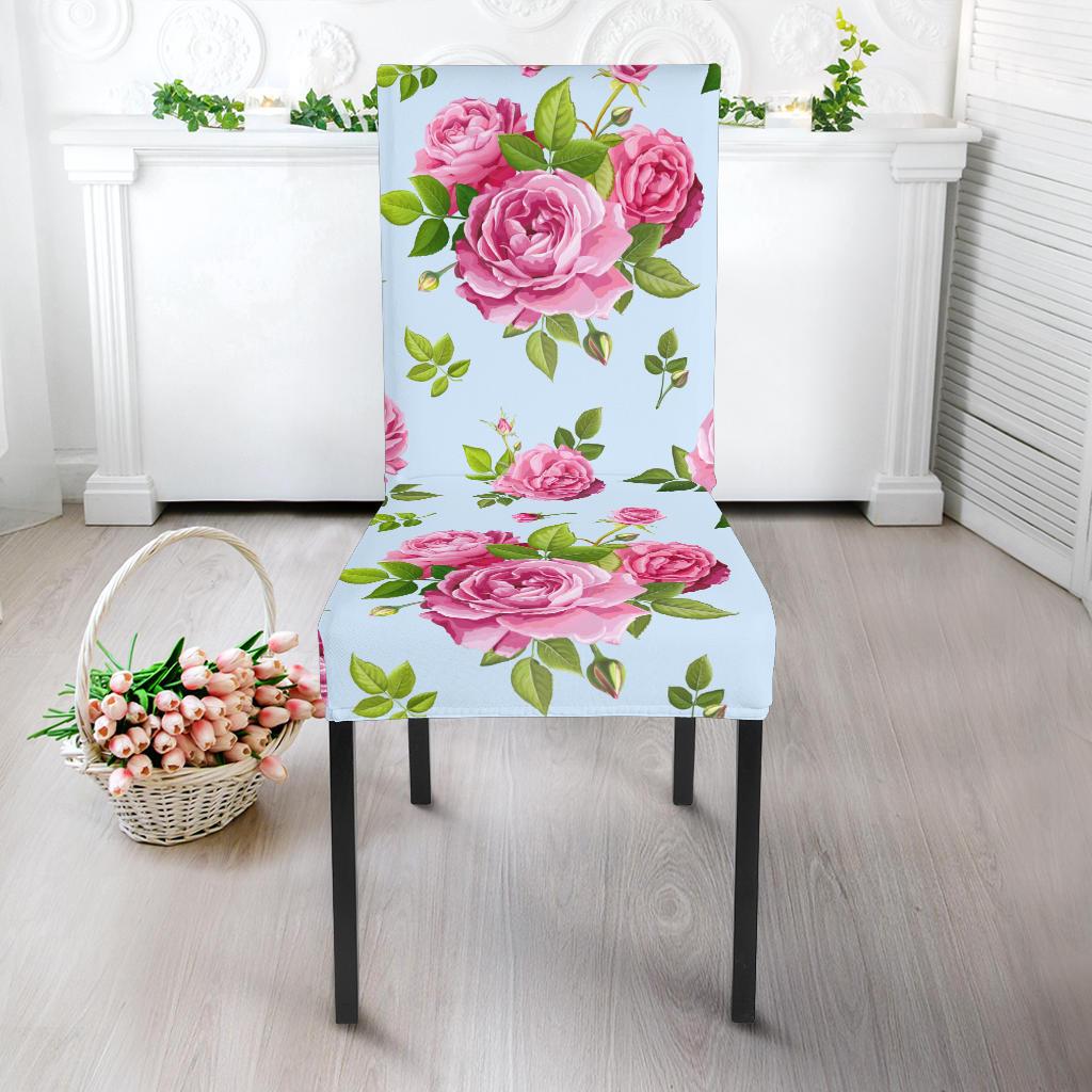 Rose Pink Pattern Print Design RO08 Dining Chair Slipcover-JORJUNE.COM