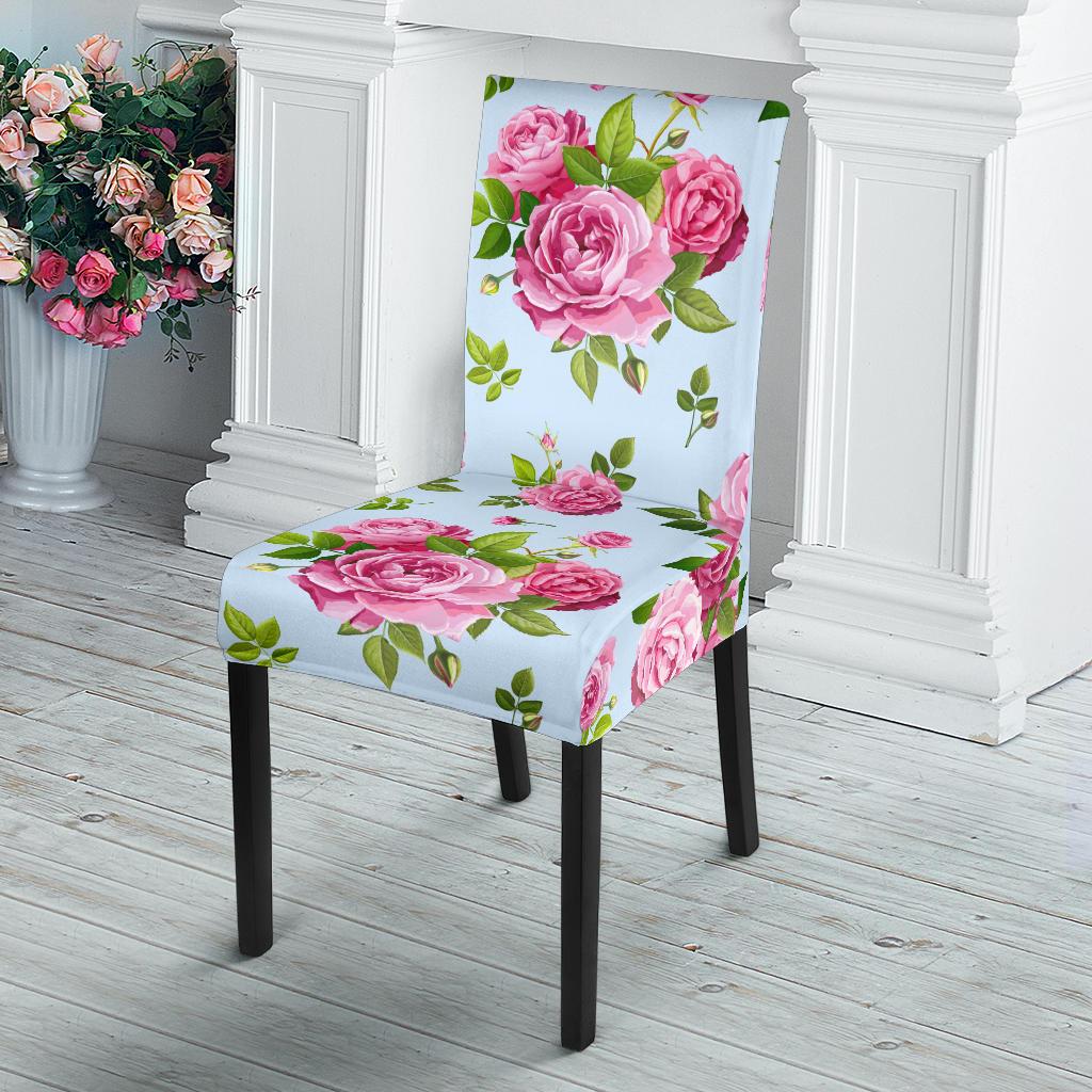 Rose Pink Pattern Print Design RO08 Dining Chair Slipcover-JORJUNE.COM