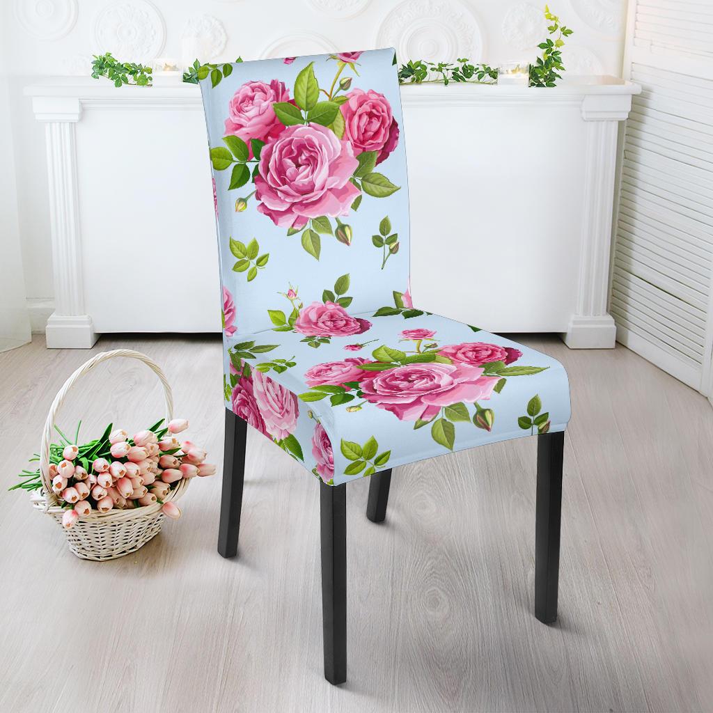 Rose Pink Pattern Print Design RO08 Dining Chair Slipcover-JORJUNE.COM