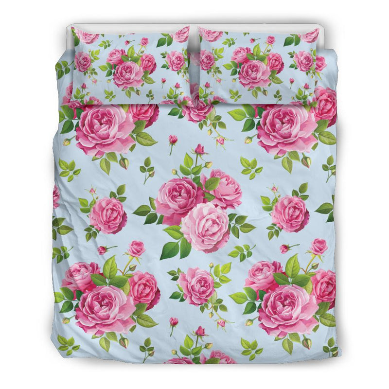 Rose Pink Pattern Print Design RO08 Duvet Cover Bedding Set-JORJUNE.COM