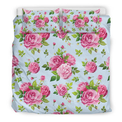 Rose Pink Pattern Print Design RO08 Duvet Cover Bedding Set-JORJUNE.COM