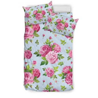 Rose Pink Pattern Print Design RO08 Duvet Cover Bedding Set-JORJUNE.COM