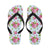 Rose Pink Pattern Print Design RO08 Flip Flops-JorJune