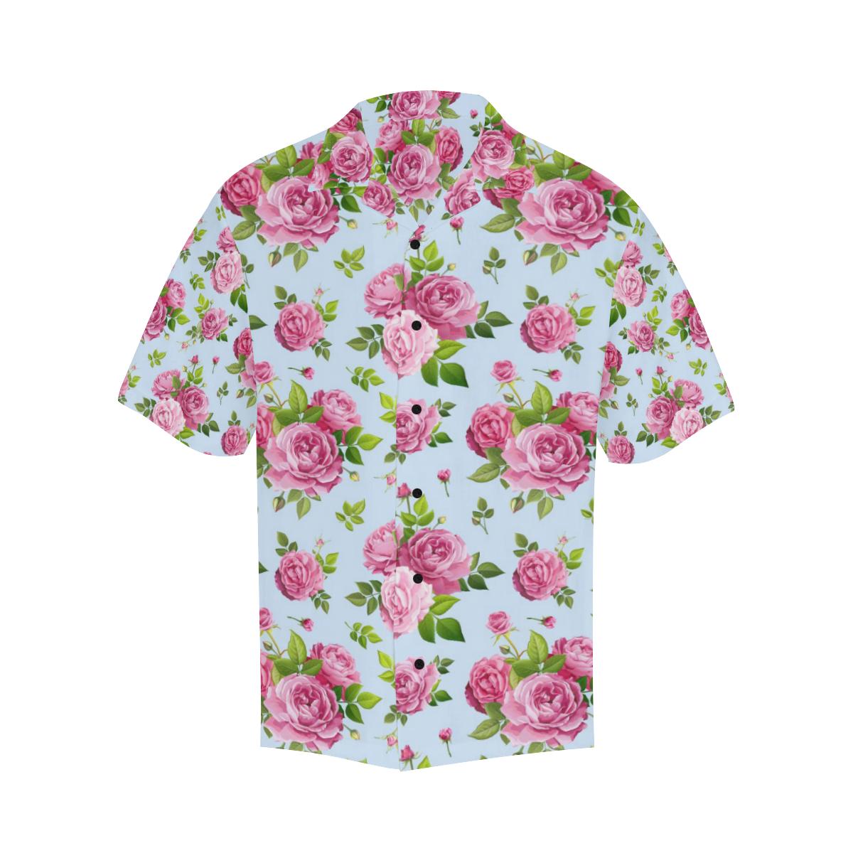 Rose Pink Pattern Print Design RO08 Men Hawaiian Shirt-JorJune