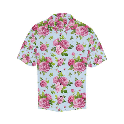 Rose Pink Pattern Print Design RO08 Men Hawaiian Shirt-JorJune