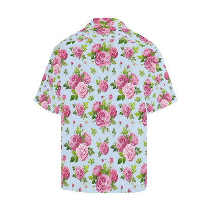 Rose Pink Pattern Print Design RO08 Men Hawaiian Shirt-JorJune