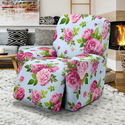 Rose Pink Pattern Print Design RO08 Recliner Slipcover-JORJUNE.COM