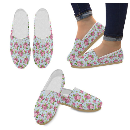 Rose Pink Pattern Print Design RO08 Women Casual Shoes-JorJune.com