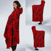 Rose Red Pattern Print Design RO04 Hooded Blanket-JORJUNE.COM