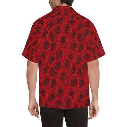 Rose Red Pattern Print Design RO04 Men Hawaiian Shirt-JorJune