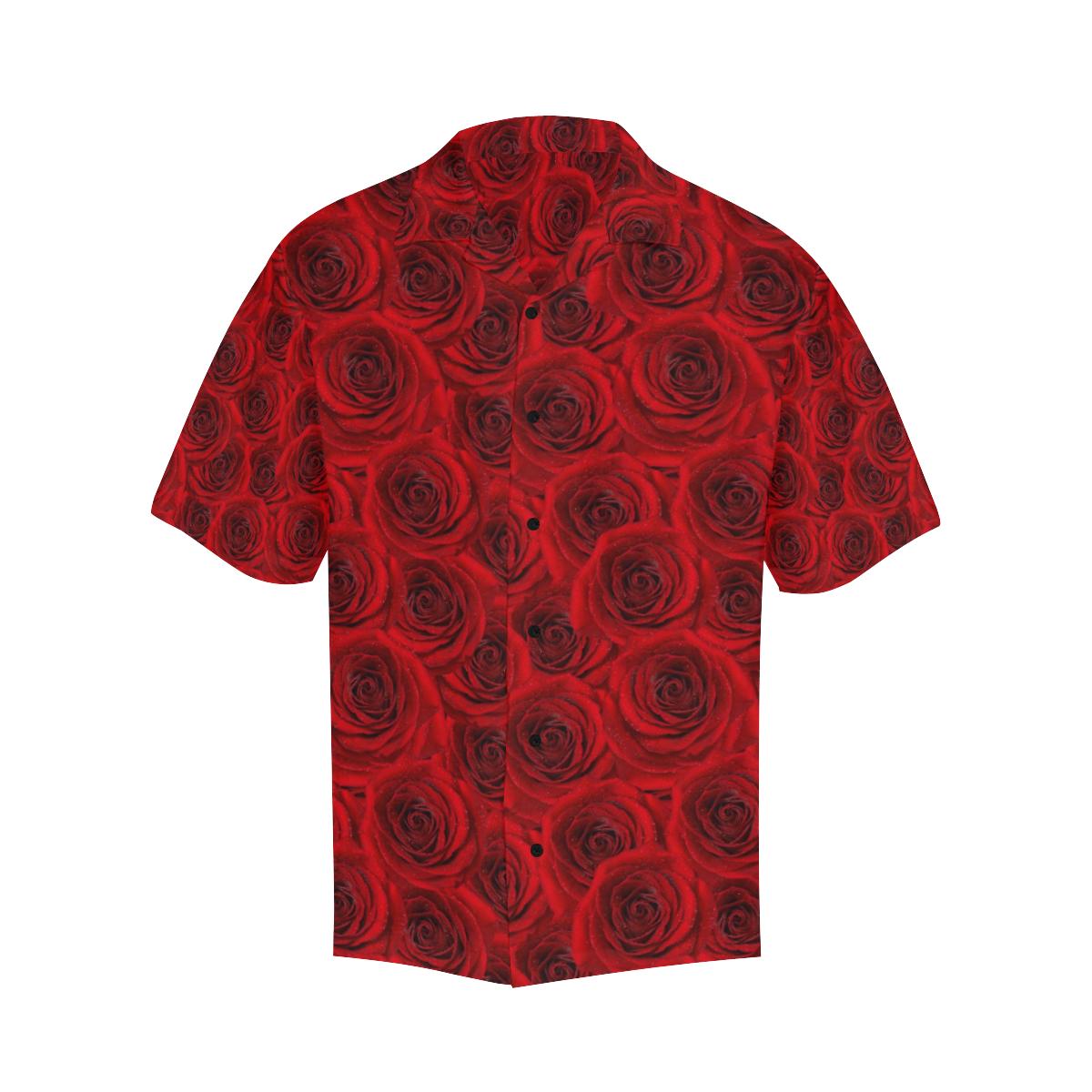 Rose Red Pattern Print Design RO04 Men Hawaiian Shirt-JorJune