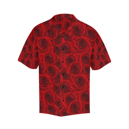 Rose Red Pattern Print Design RO04 Men Hawaiian Shirt-JorJune