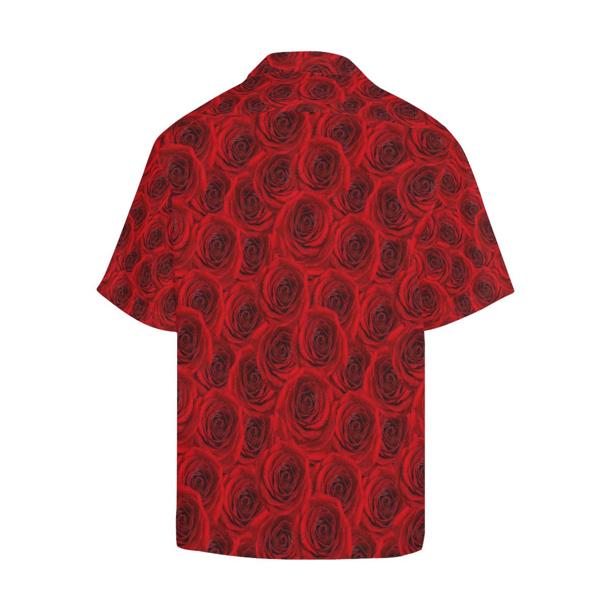 Rose Red Pattern Print Design RO04 Men Hawaiian Shirt-JorJune