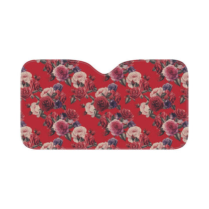 Rose Red Pattern Print Design RO07 Car Sun Shade-JorJune
