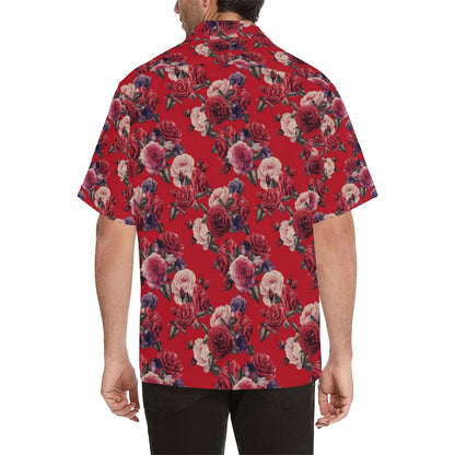 Rose Red Pattern Print Design RO07 Men Hawaiian Shirt-JorJune