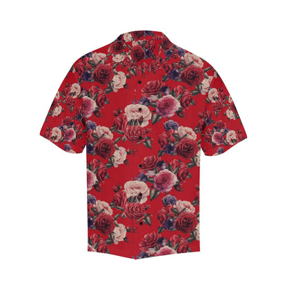 Rose Red Pattern Print Design RO07 Men Hawaiian Shirt-JorJune