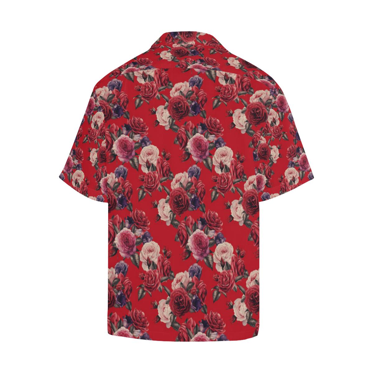Rose Red Pattern Print Design RO07 Men Hawaiian Shirt-JorJune