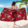 Rose Red Pattern Print Design RO07 Sarong Pareo Wrap-JORJUNE.COM