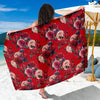 Rose Red Pattern Print Design RO07 Sarong Pareo Wrap-JORJUNE.COM