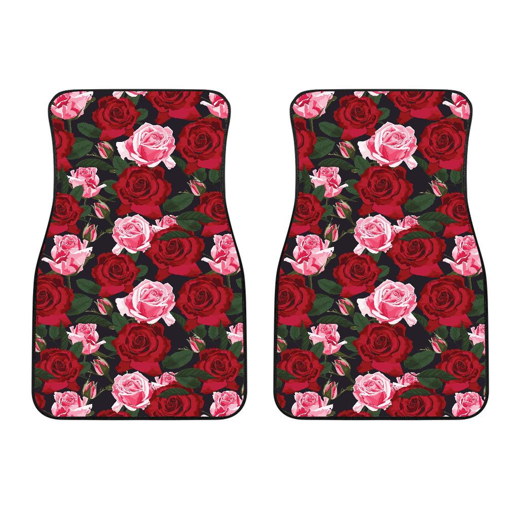 Rose Red Pink Pattern Print Design RO01 Car Floor Mats-JORJUNE.COM