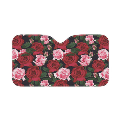 Rose Red Pink Pattern Print Design RO01 Car Sun Shade-JorJune