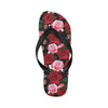 Rose Red Pink Pattern Print Design RO01 Flip Flops-JorJune