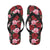 Rose Red Pink Pattern Print Design RO01 Flip Flops-JorJune