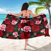 Rose Red Pink Pattern Print Design RO01 Sarong Pareo Wrap-JORJUNE.COM