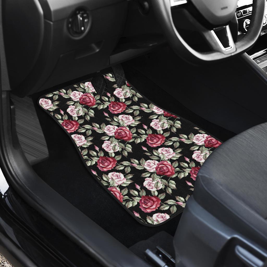 Rose Red Pink Pattern Print Design RO03 Car Floor Mats-JORJUNE.COM