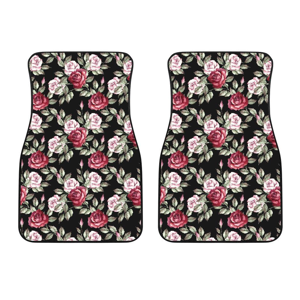 Rose Red Pink Pattern Print Design RO03 Car Floor Mats-JORJUNE.COM