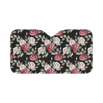 Rose Red Pink Pattern Print Design RO03 Car Sun Shade-JorJune