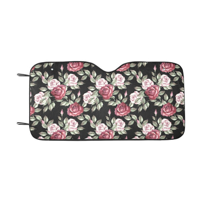 Rose Red Pink Pattern Print Design RO03 Car Sun Shade-JorJune
