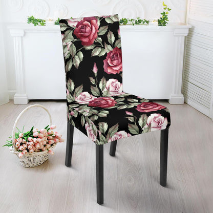 Rose Red Pink Pattern Print Design RO03 Dining Chair Slipcover-JORJUNE.COM