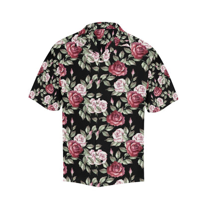 Rose Red Pink Pattern Print Design RO03 Men Hawaiian Shirt-JorJune