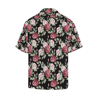 Rose Red Pink Pattern Print Design RO03 Men Hawaiian Shirt-JorJune