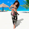 Rose Red Pink Pattern Print Design RO03 Sarong Pareo Wrap-JORJUNE.COM