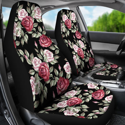 Rose Red Pink Pattern Print Design RO03 Universal Fit Car Seat Covers-JorJune