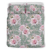 Rose White Pattern Print Design RO012 Duvet Cover Bedding Set-JORJUNE.COM