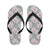 Rose White Pattern Print Design RO012 Flip Flops-JorJune