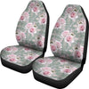 Rose White Pattern Print Design RO012 Universal Fit Car Seat Covers-JorJune