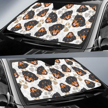 Rottweiler Pattern Print Design A03 Car Sun Shades-JORJUNE.COM
