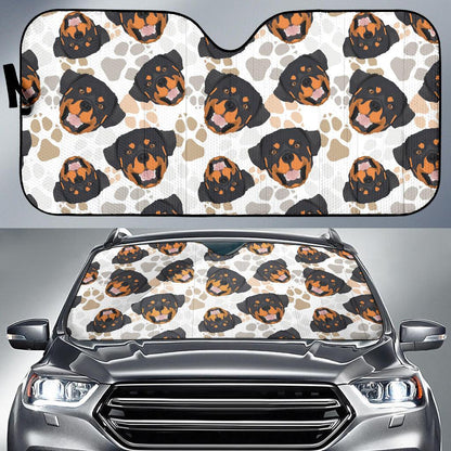 Rottweiler Pattern Print Design A03 Car Sun Shades-JORJUNE.COM