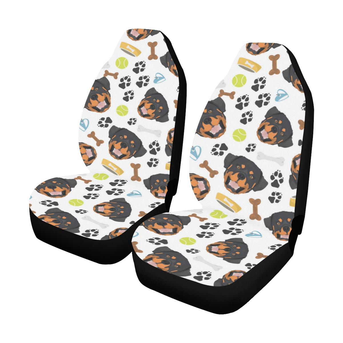 Rottweiler Pattern Print Design A04 Car Seat Covers (Set of 2)-JORJUNE.COM