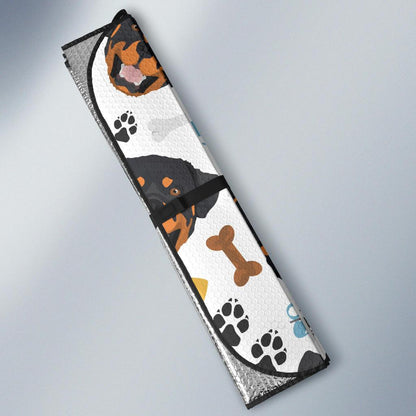 Rottweiler Pattern Print Design A04 Car Sun Shades-JORJUNE.COM