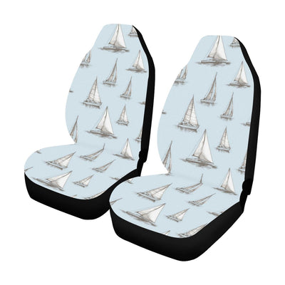 Sailing Ships Pattern Print Design A01 Car Seat Covers (Set of 2)-JORJUNE.COM